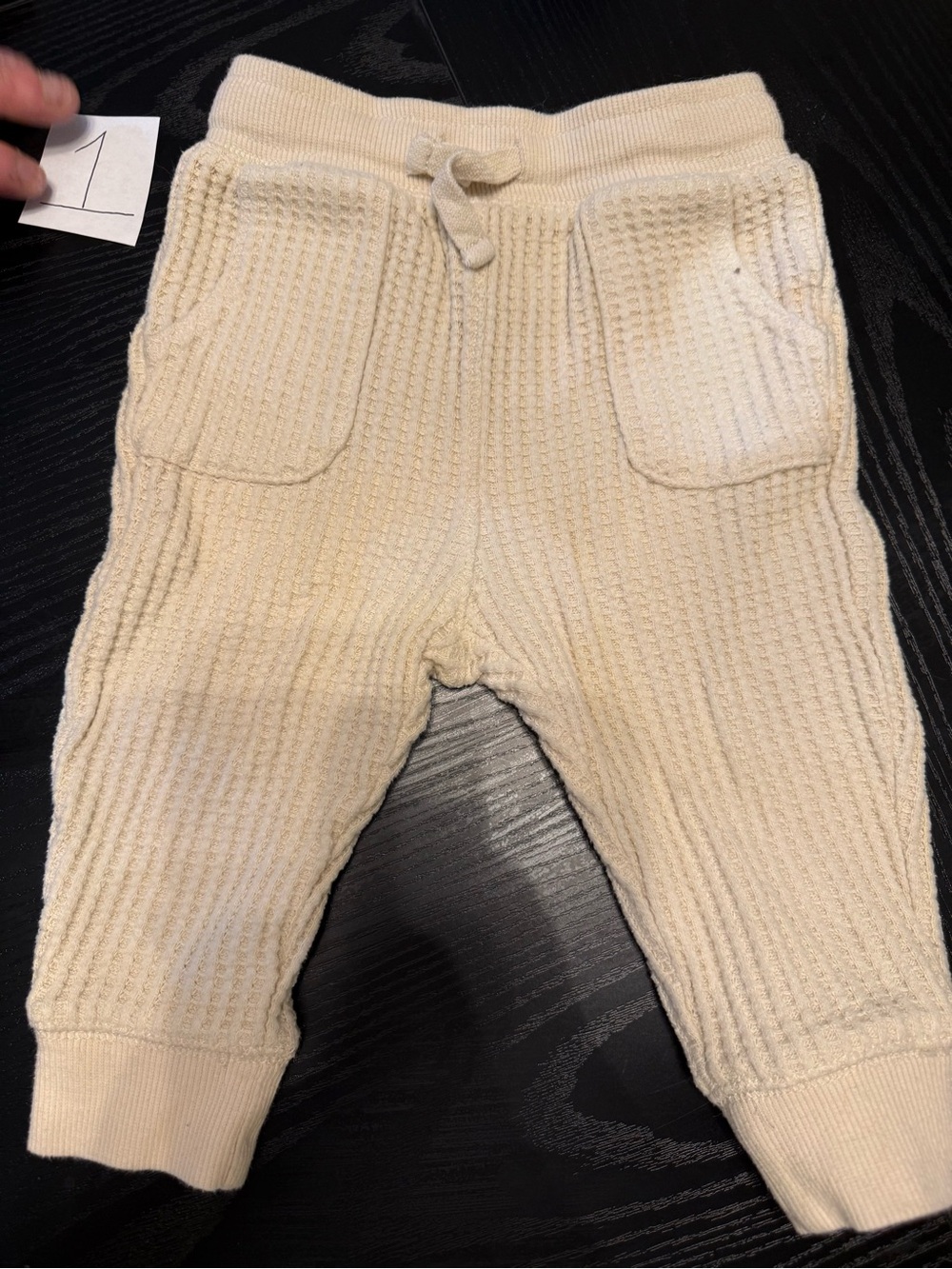 Cat & Jack Cream Waffle-Knit Jogger Pants